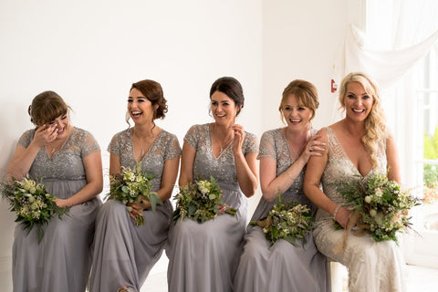 Bridal party at the reception in a Irish castle