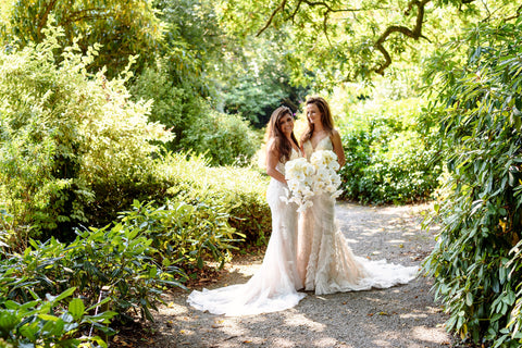 Summer wedding surrounded by trees