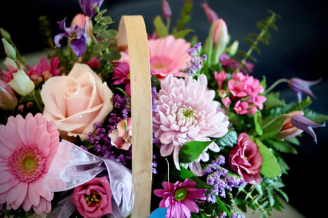 Pink Flower Basket