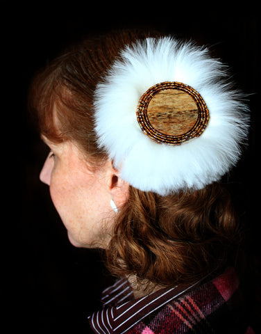 Arctic Wolf Fur Hairpiece | Ingenius Designs