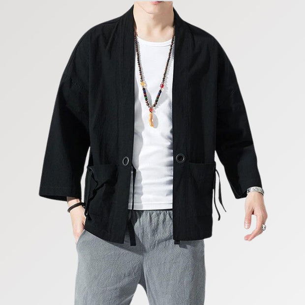 Black Men's Kimono | Japan-Clothing