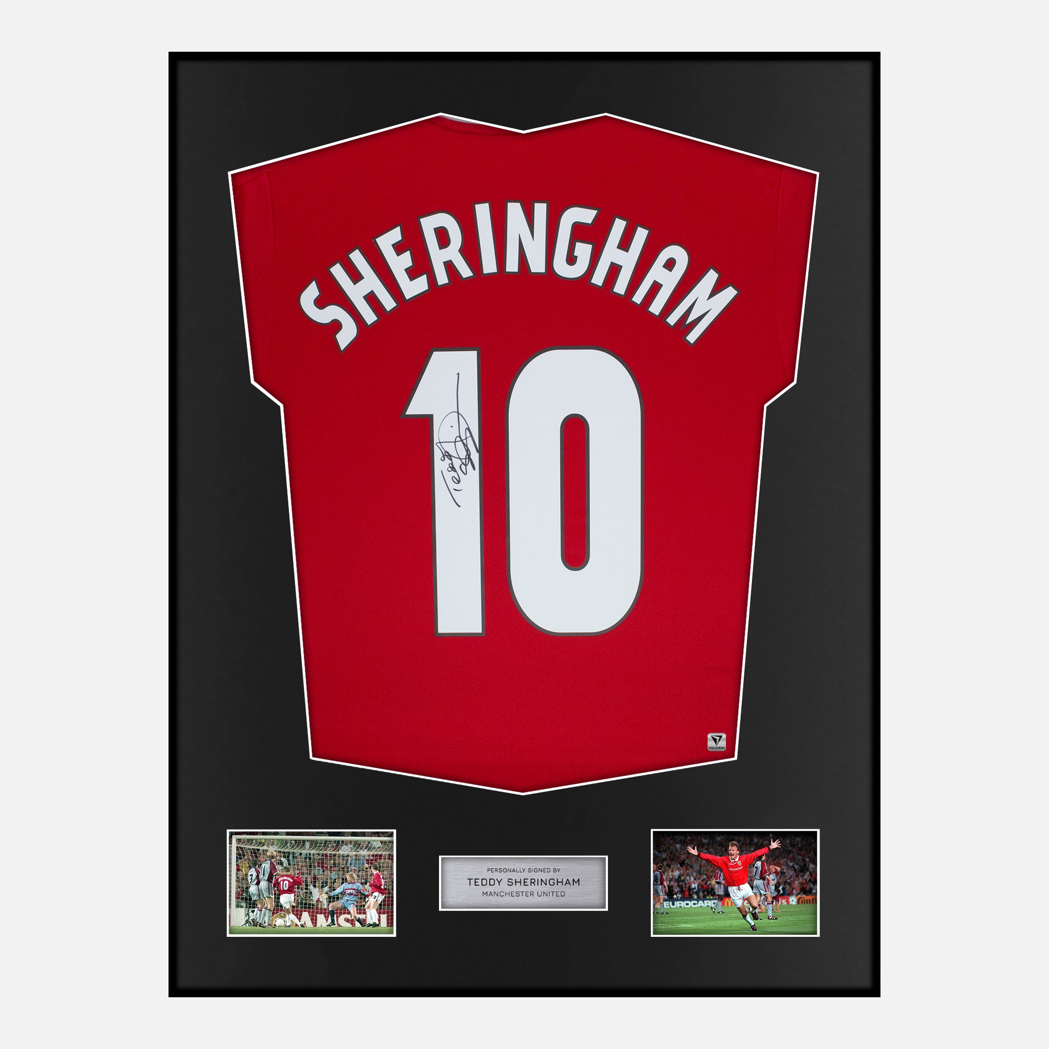 Framed Teddy Sheringham Signed Manchester United Shirt 1999 Treble [Mo ...