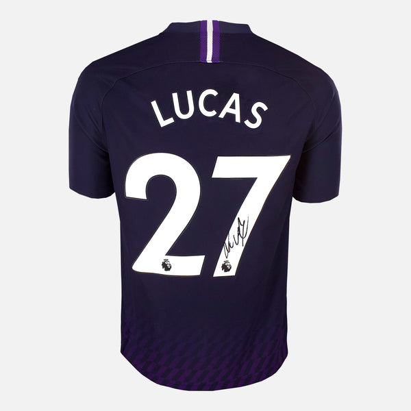 TOTTENHAM 2018 2019 LUCAS 27 AWAY UCL SHIRT (Excellent) L – Foot-Jerseys