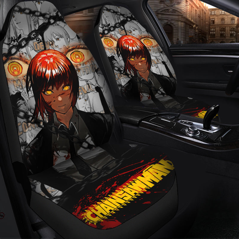Makima Devil Chainsaw Man Premium Custom Car Seat Covers Decor Protect 6731