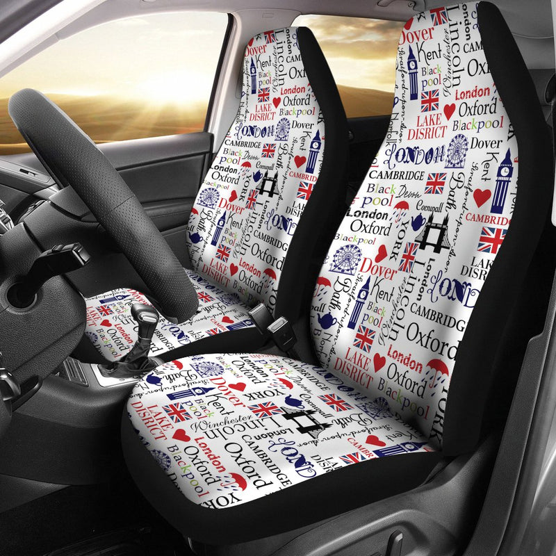 Best London Seamless Pattern Premium Custom Car Seat Covers Decor Protector Nearkii
