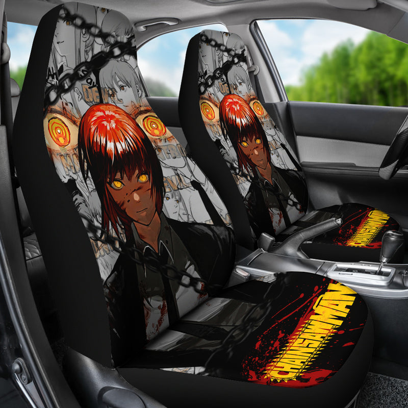 Makima Devil Chainsaw Man Premium Custom Car Seat Covers Decor Protect 5840