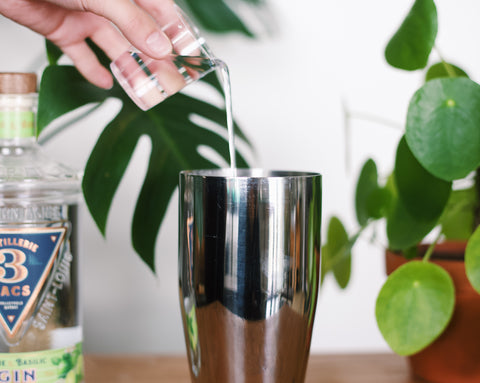 Préparation d'un cocktail à base d'eau d'érable