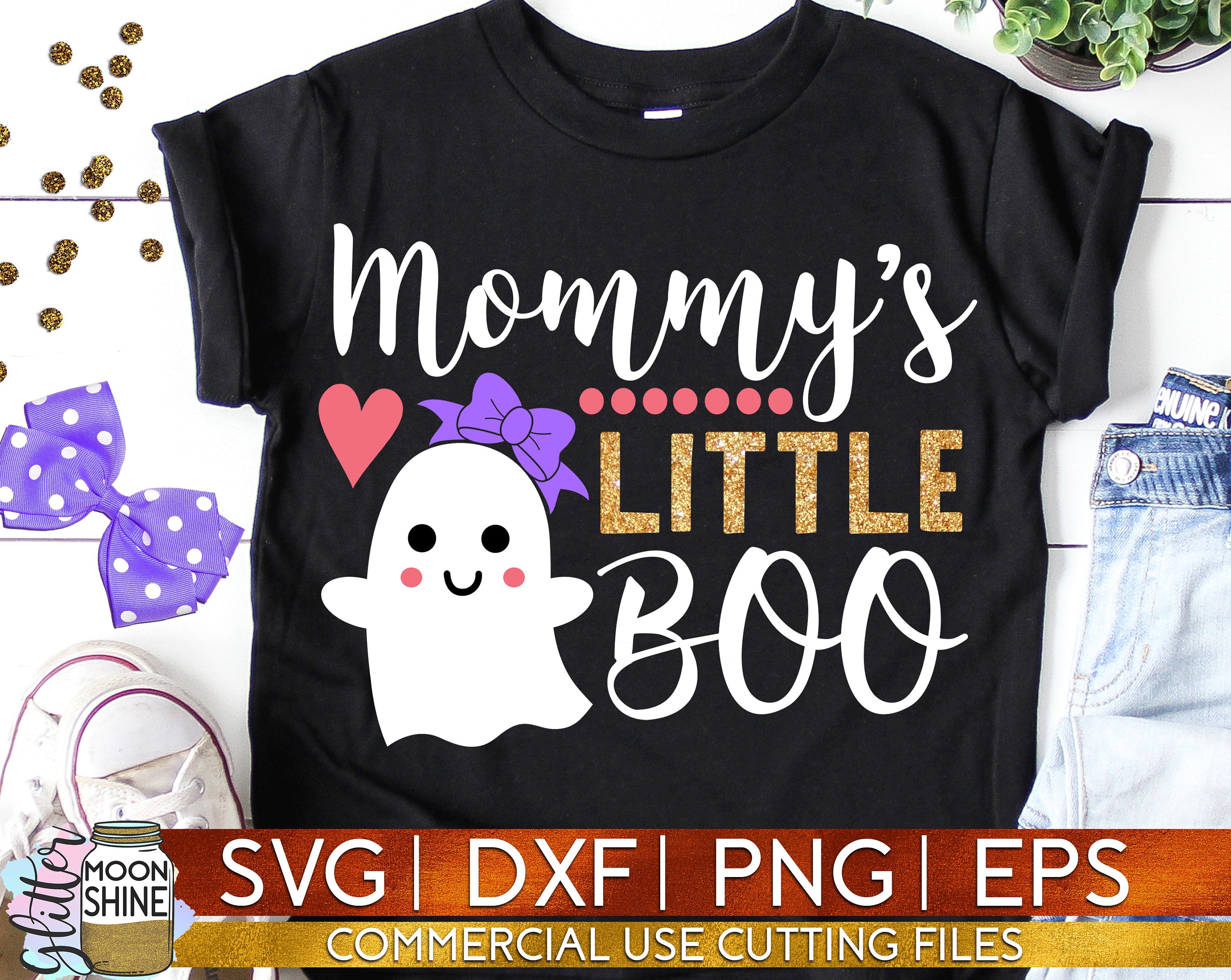 Mommys Little Boo svg dxf eps png – Glitter Moonshine Designs