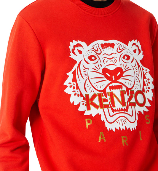 embroidered tiger sweatshirt — free in the lines
