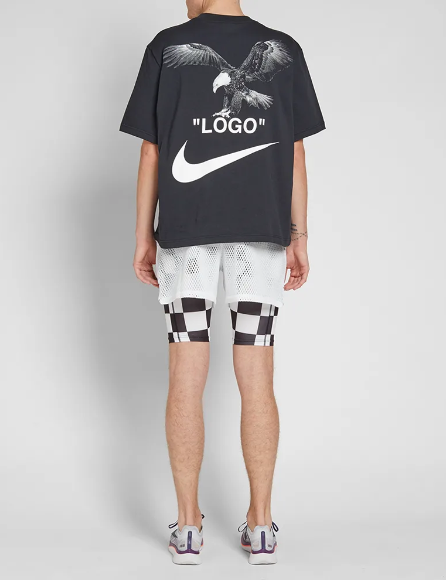 White x Nike Crop Eagle Logo Printing T Shirt (Black) – The Factory KL