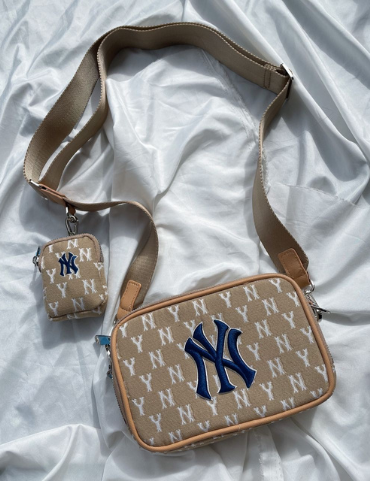 MLB Monogram Jacquard Hobo Bag (Light Blue) – The Factory KL