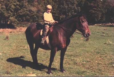Absorbine Blog Boy on a horse Your faithful blog/social administrator Sean on beloved family Percheron Danny 
