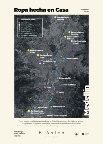 Mapa Producción en Medellín de Biónica