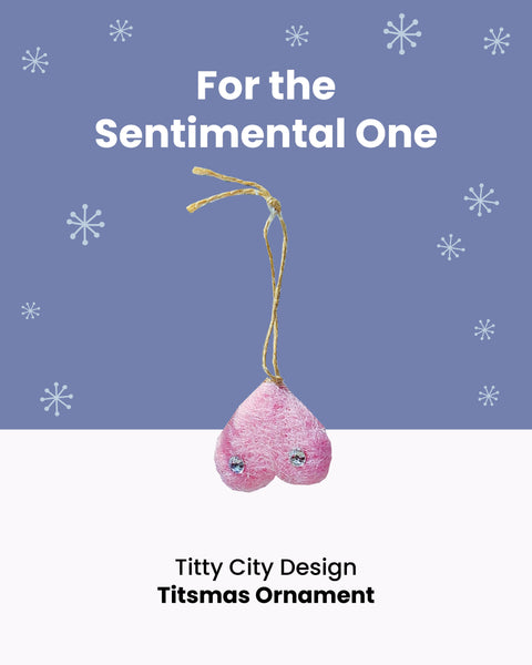 Pink Boob Merry Titsmas Ornament Sentimental Gift