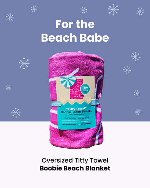 Pink Boob Blanket Titty Beach Towel