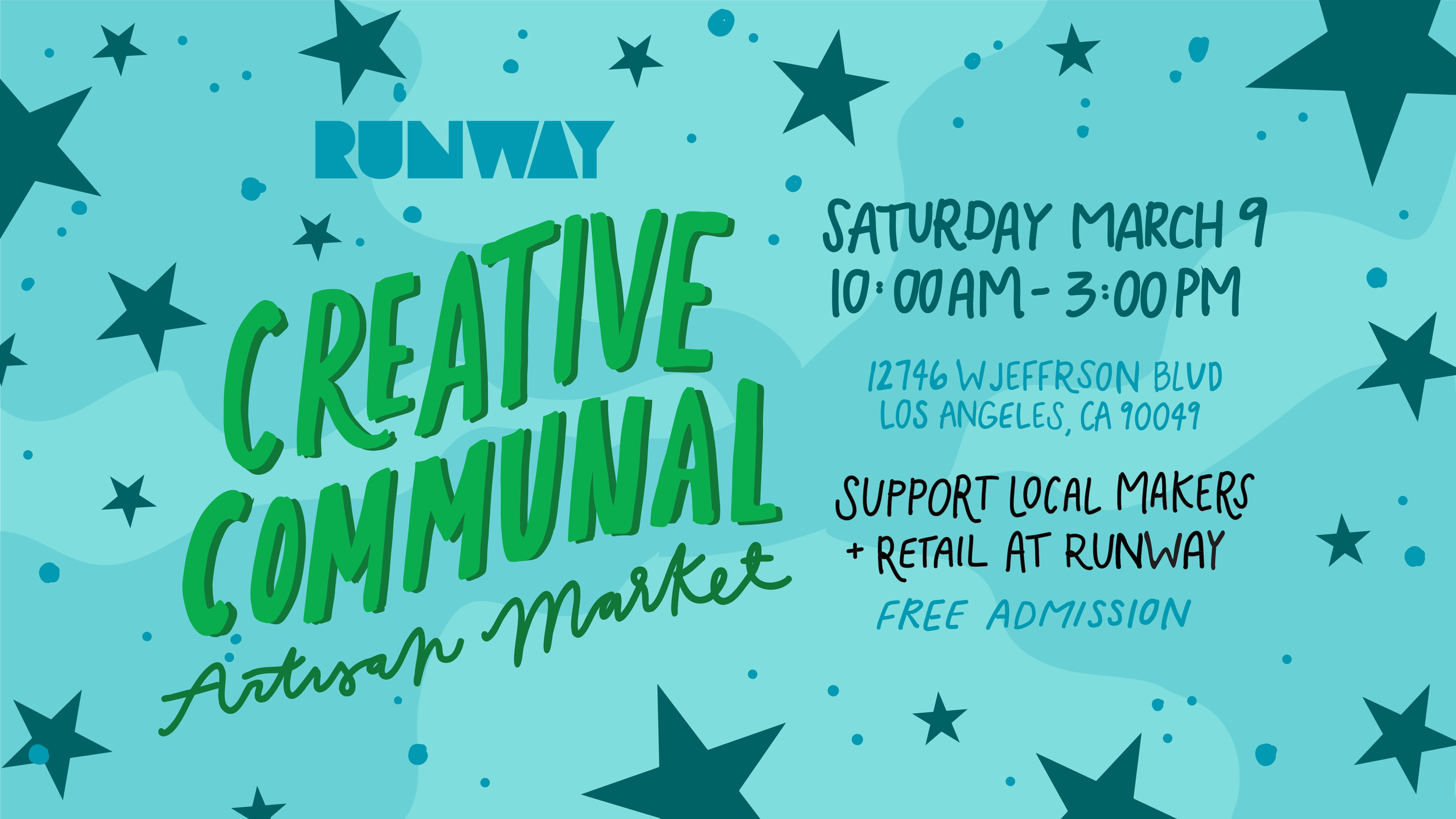 Creative Communal Artisan Market at RUNWAY in Playa Vista on Saturday, March 9