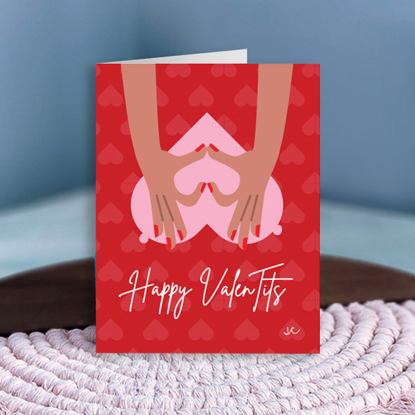 Happy ValenTits Day - Funny Valentine's Day Card - Funny Boob Card