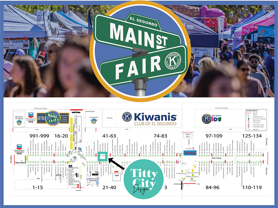El Segundo Main Street Fair 2023 Vendor Event Map