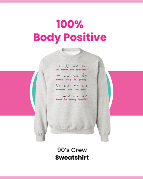 90s Crew Hot Pink Boob Sweatshirt