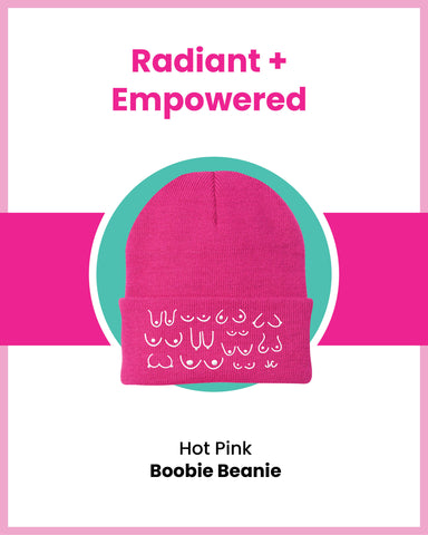 Radiant and Empowered - Hot Pink Boob Beanie Hat