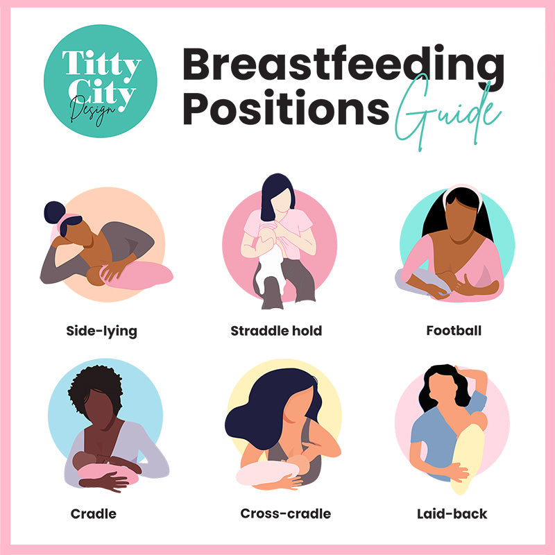 The Best Breastfeeding Positions Guide by Titty City Design