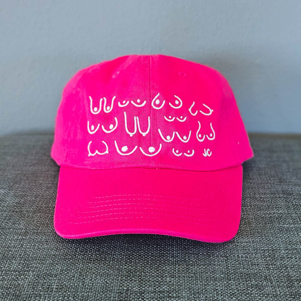 Hot Pink Boob Hat - Breast Cancer Awareness Month Hat