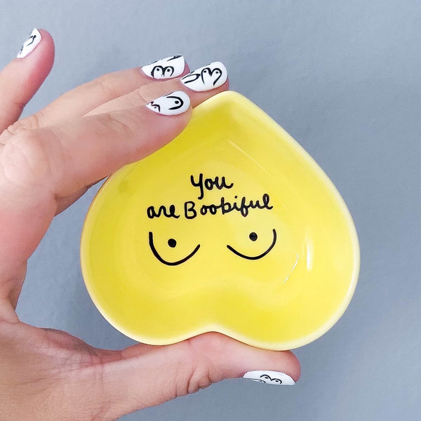 You are Boobiful Ring Dish with Boob Design on Nails