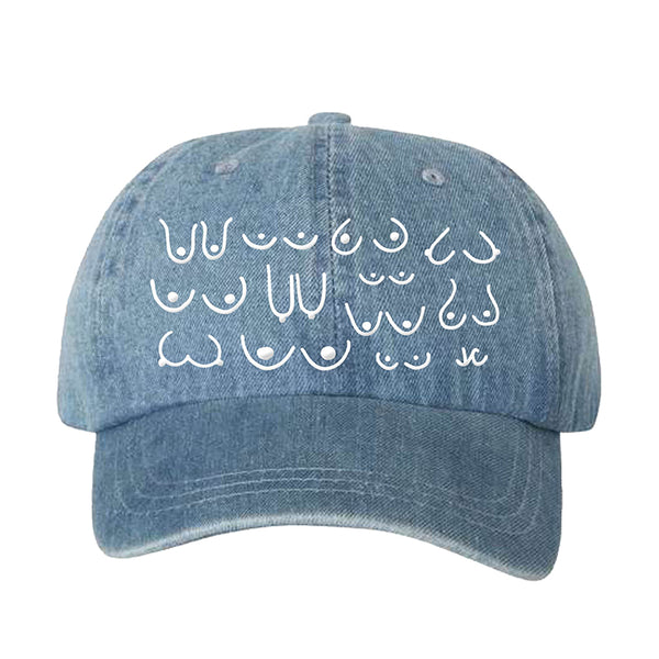 Trendy Denim Boobie Hat