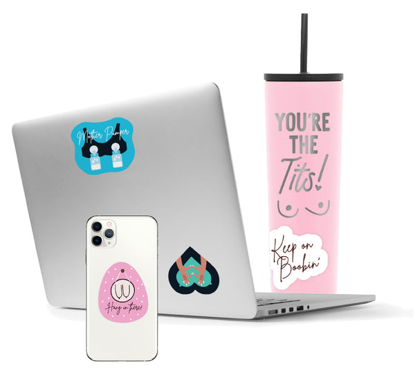 You're the Tits Water Bottle and Breastfeeding Stickers for computer and breast pump