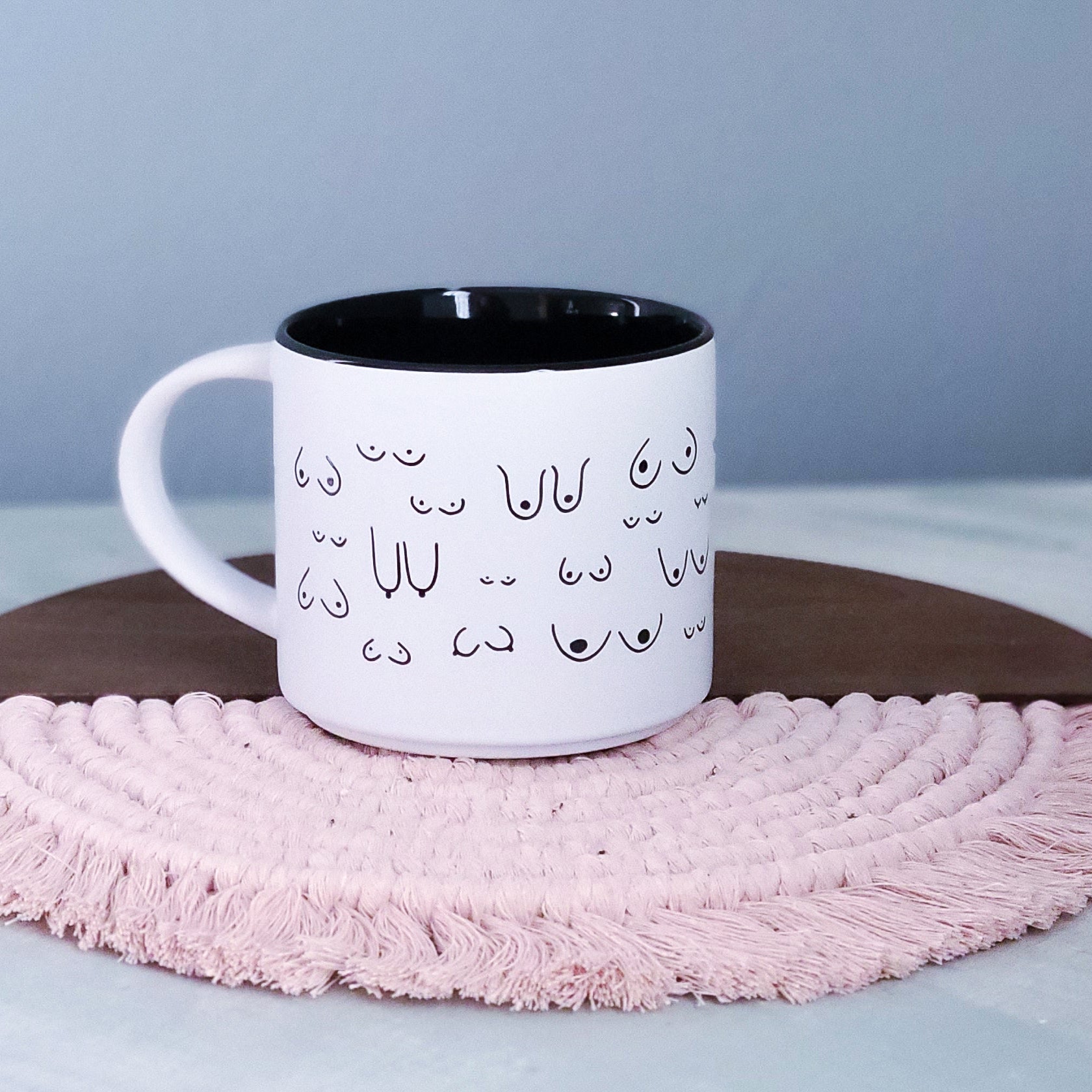 Pink Boob Mug Boob Coffee Cup Boob Dishware Breast Cancer Gift