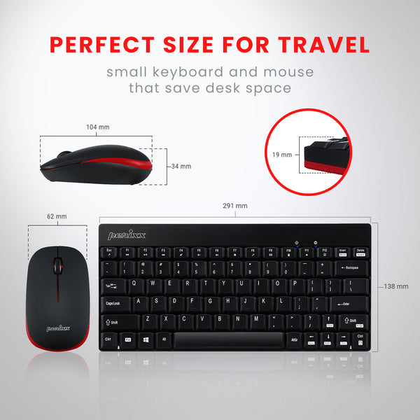 Perixx Périduo-606 Mini Clavier Ergonomique Sans Fil avec Souris Verticale  Portable - Support de Repose-Mains Réglable - 