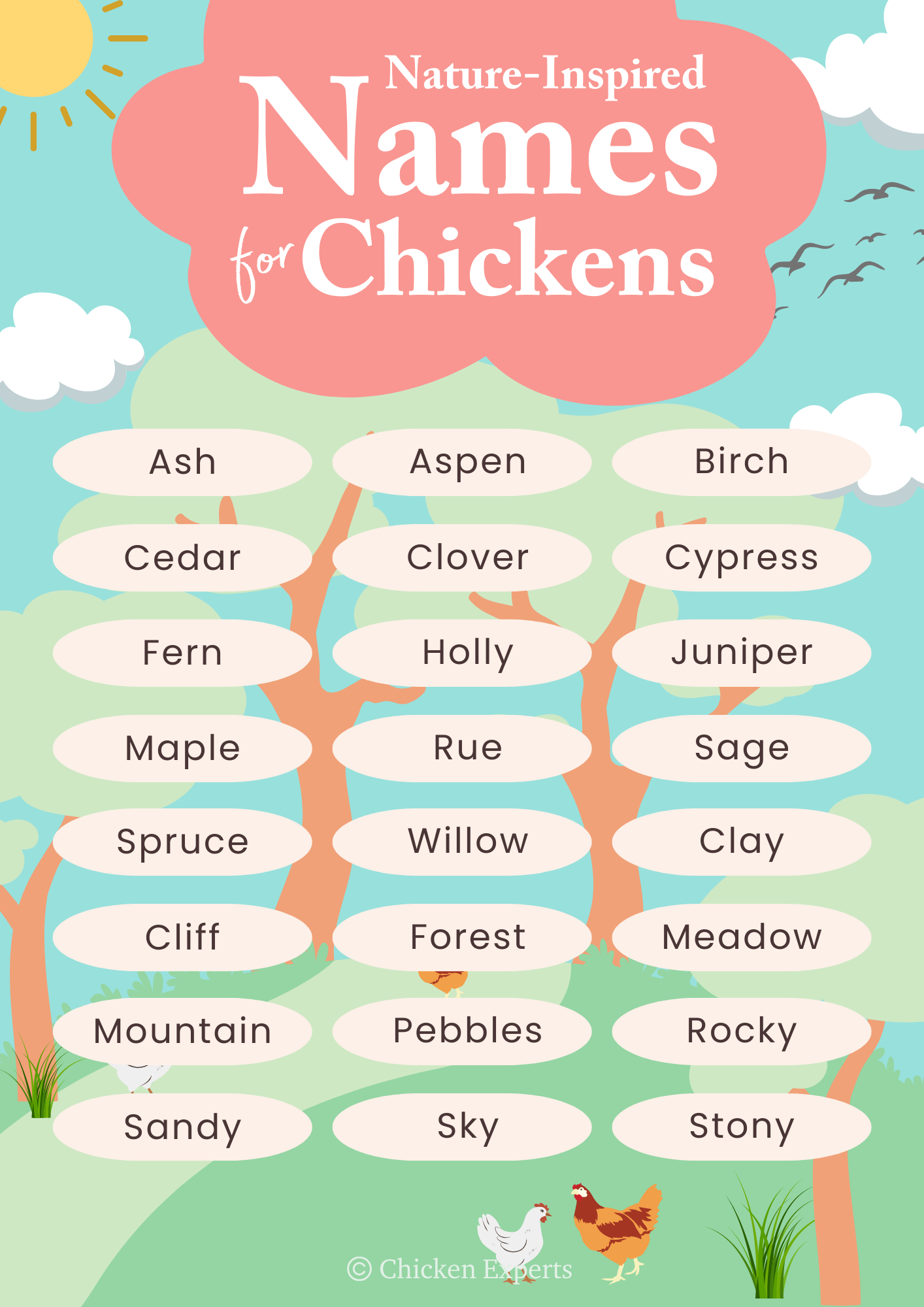 nature inspired chicken names