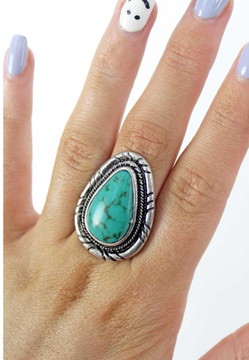 Turquoise Tucson Tear Drop Cuff Ring