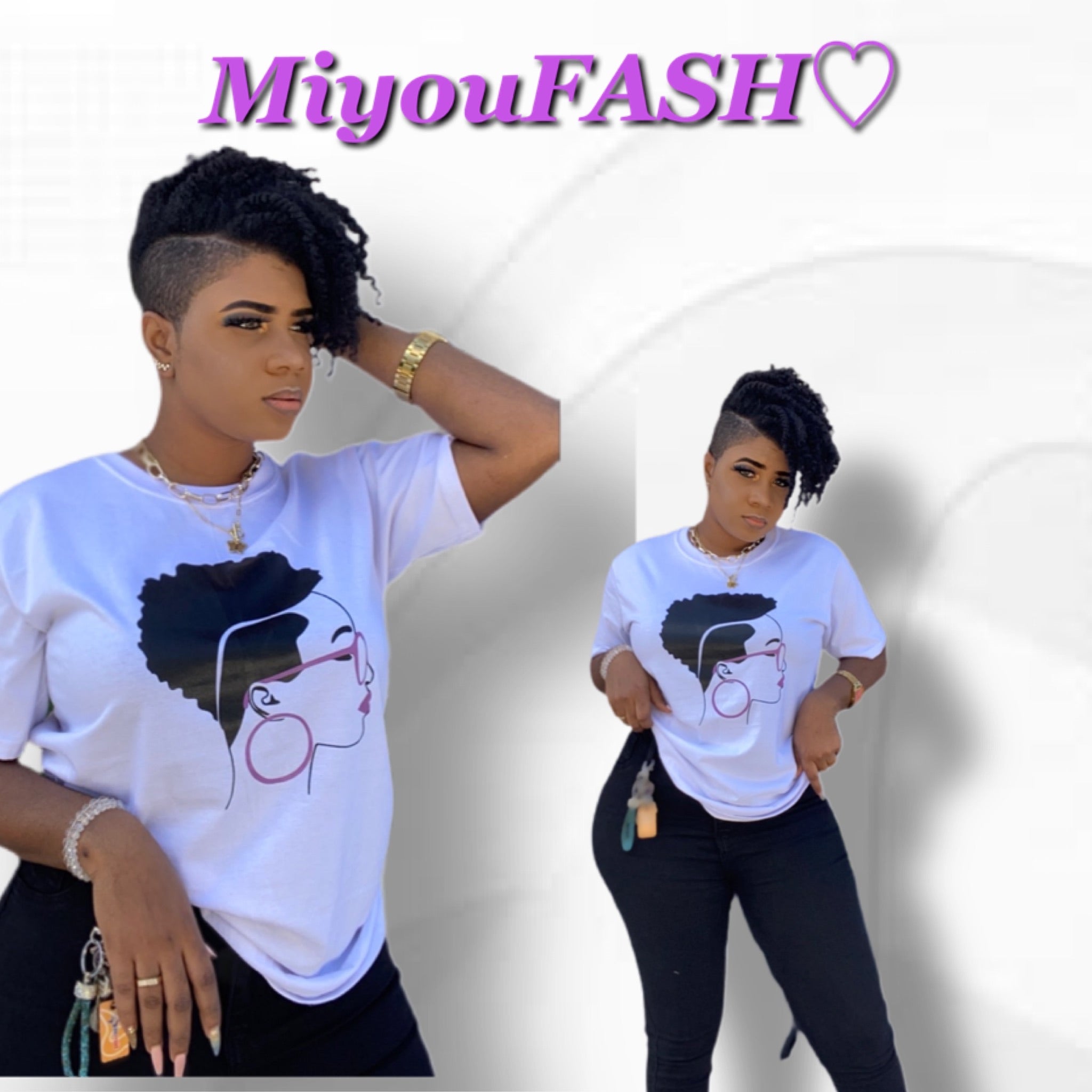 Afro Fashion Oversized T-Shirt for Women M / Black / 100% Cotton