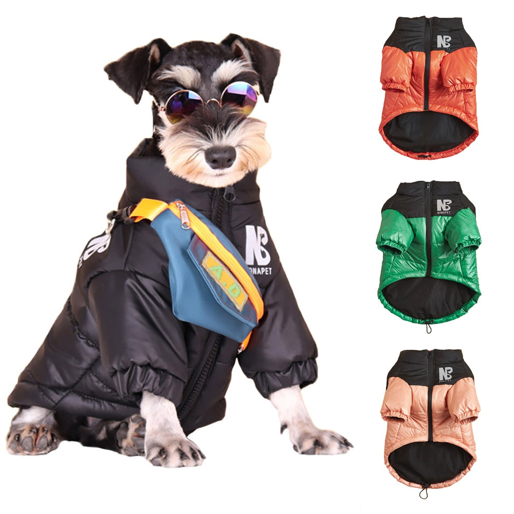 Luxury dog duvet, winter For small dogs Large reflective dog coat