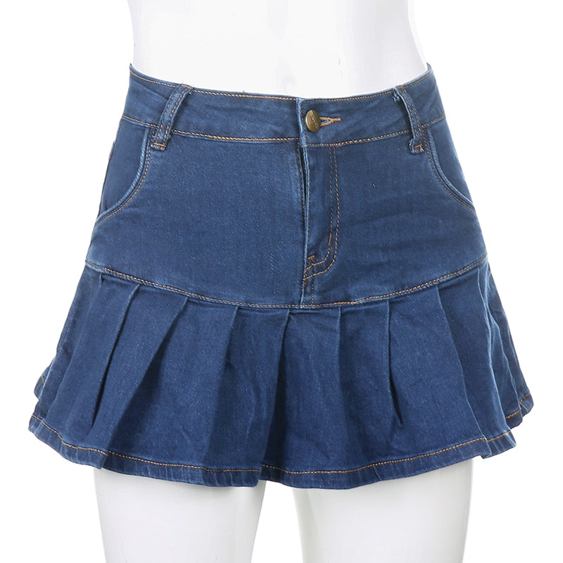 Harajuku Punk Y2K Denim Skirt – ubekeen