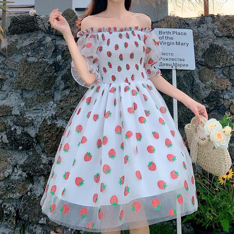 Peach Blush Kawaii Princess Chiffon Dress