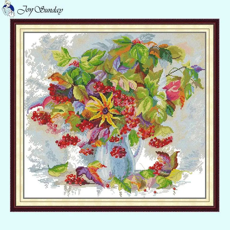 DIY Still Life Pattern Cross Stitch Kit - Autumn Colours