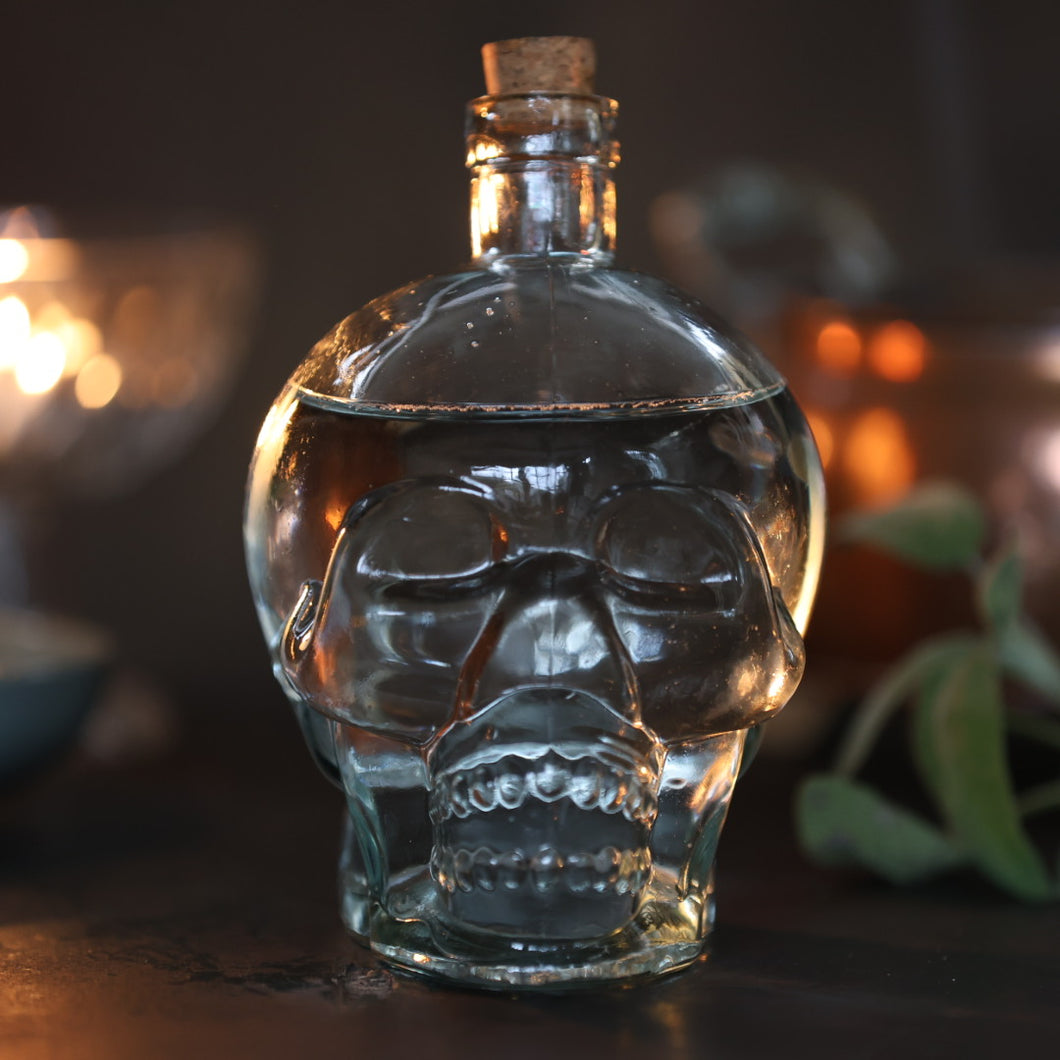 Het apparaat doolhof Raad eens Glazen schedel fles – Wild Wicked & Free