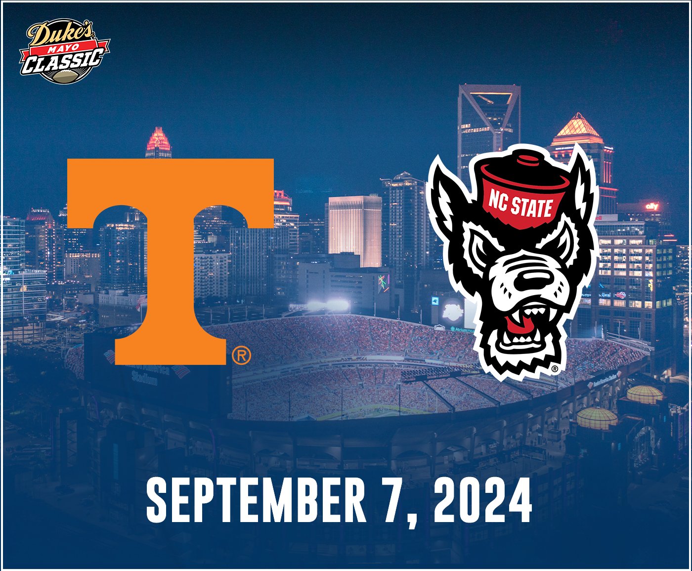 TENNESSEE AND NC STATE TO PLAY IN THE 2024 DUKE’S MAYO CLASSIC Duke's