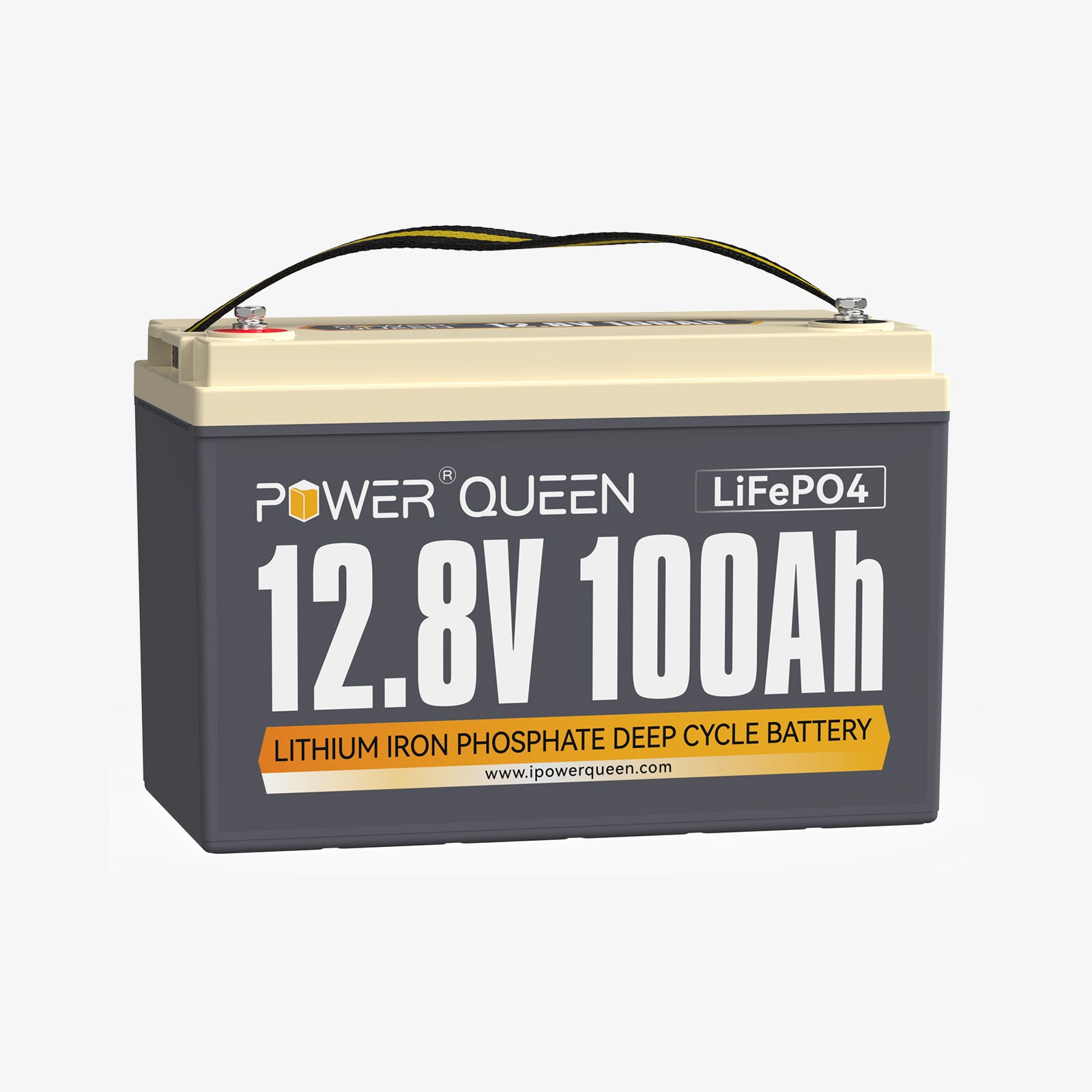 Power Queen 12.8V 100Ah LiFePO4 Battery, Built-In 100A BMS freeshipping - ipowerqueen