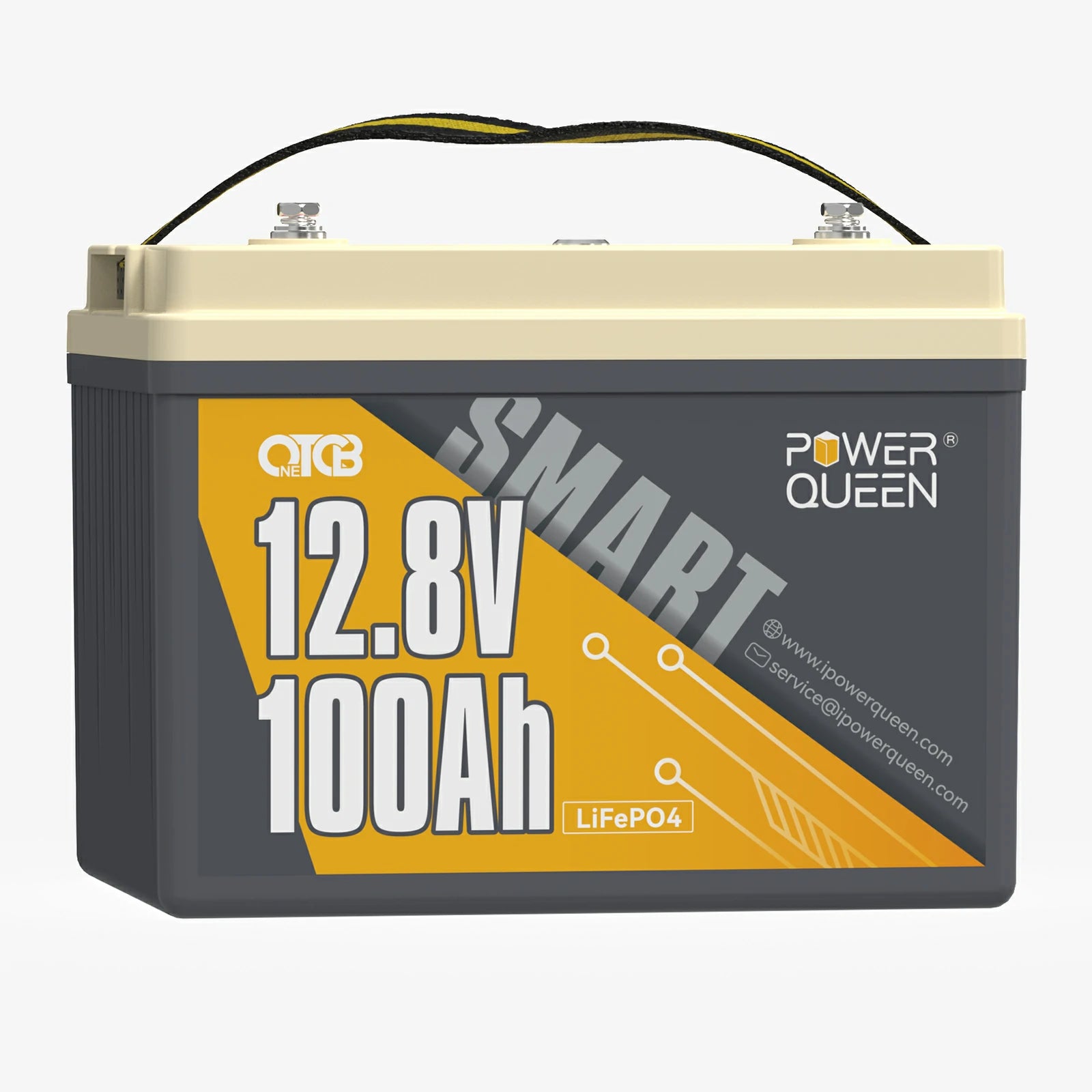 Power Queen 12,8V 100Ah Niedrigtemp LiFePO4-Akku für Trollingmotor