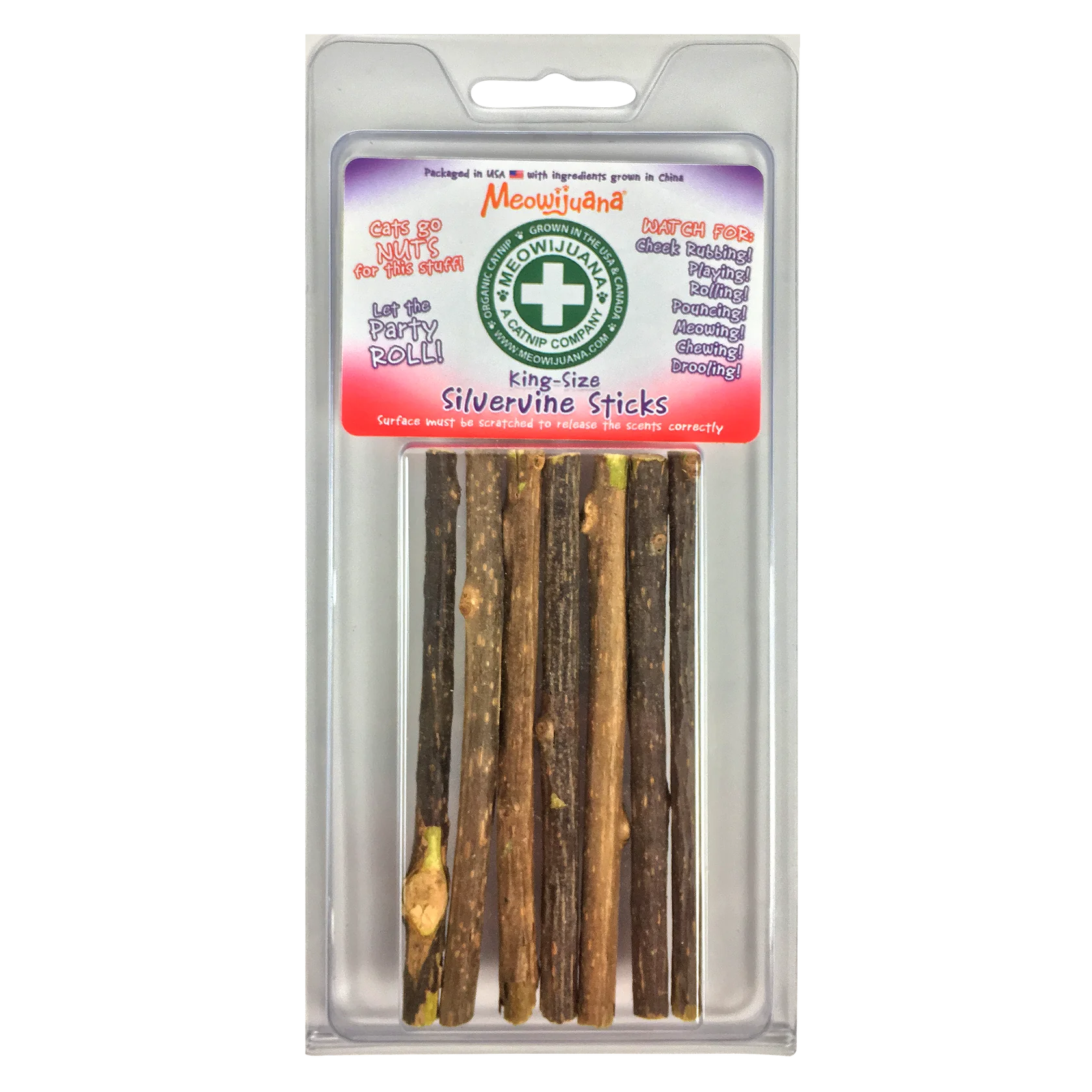 Meowijuana Silver Vine Sticks 6 pack