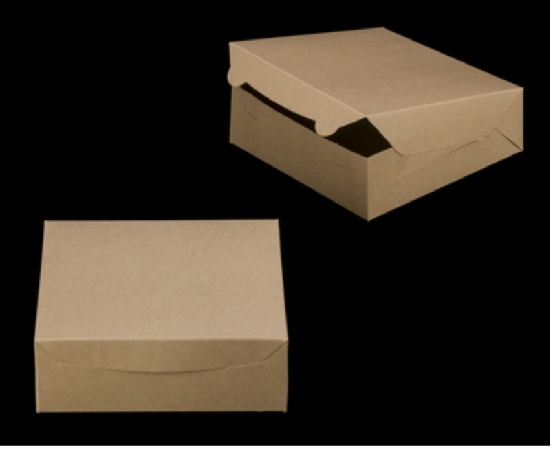 9"x9"x3" Kraft Lock & Tab Box (no window)