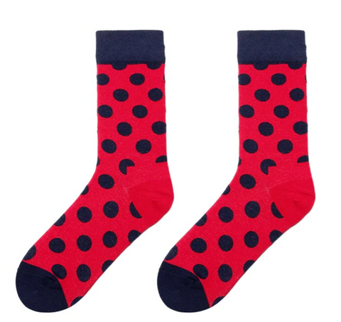 chaussette-rouge-a-pois