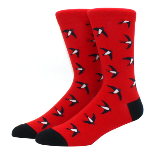 chaussette-rouge-oiseau