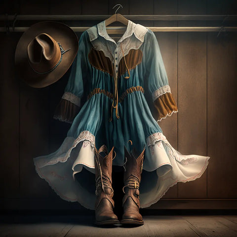 robe-courte-bottines-cowboy