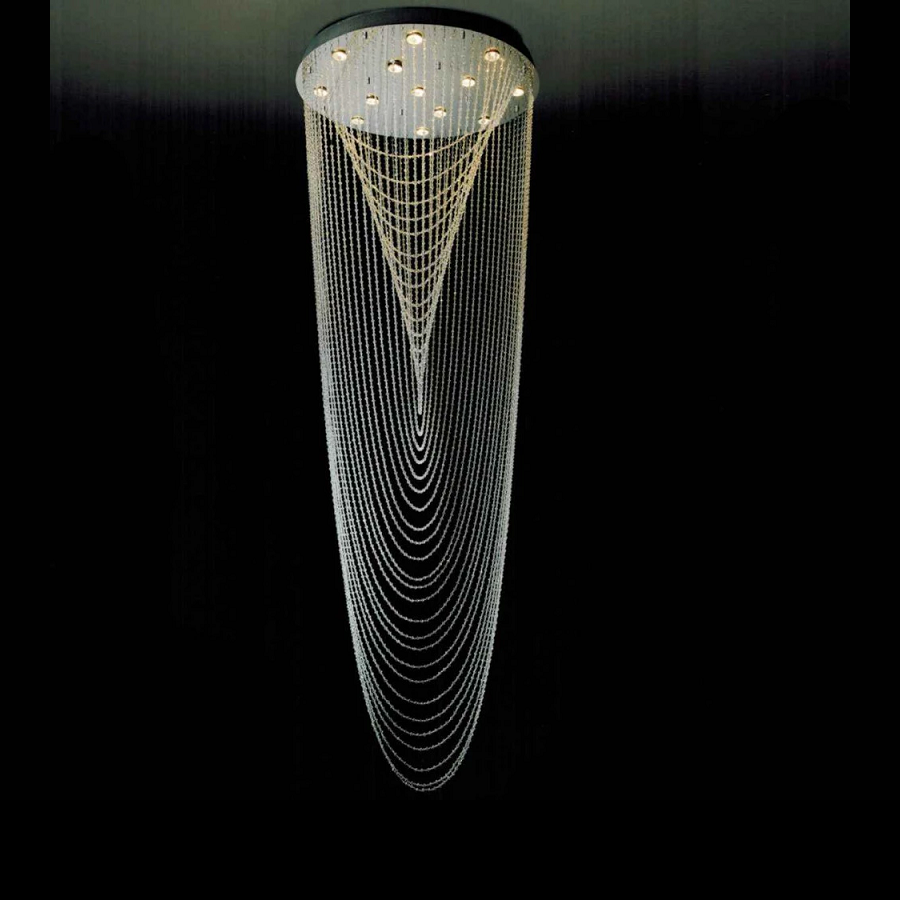 crystal wave chandelier