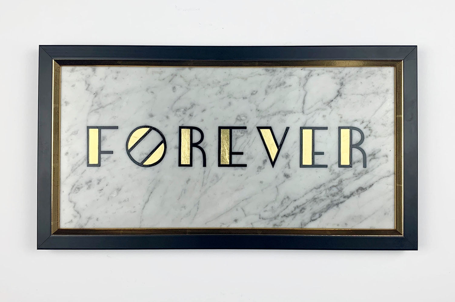 Forever Handpainted Lettering Gold on Marble - Daisy Emerson