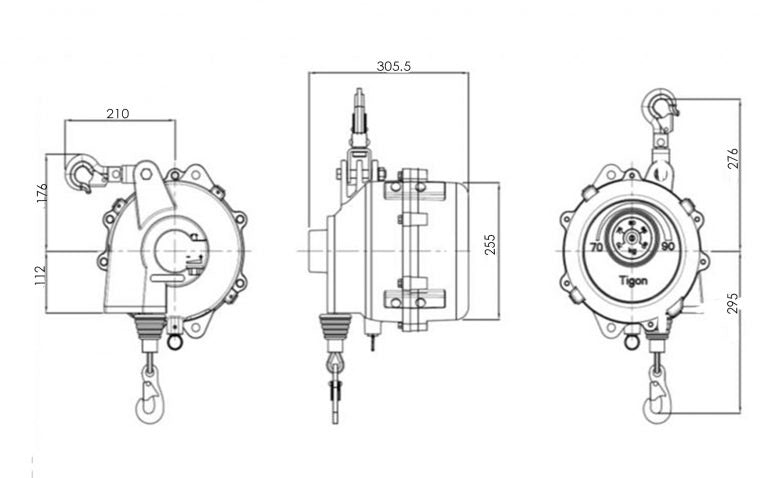 TW-90 Spring balancer specifications